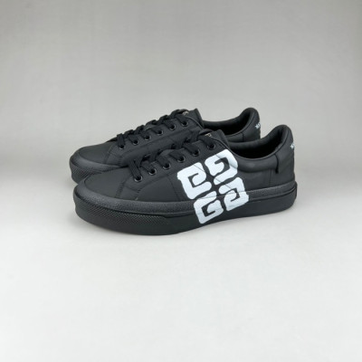 지방시 남/녀 클래식 블랙 스니커즈 - Unisex Black Sneakers - giv0760x