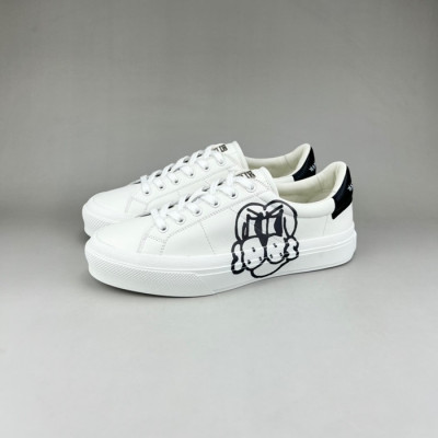 지방시 남/녀 클래식 화이트 스니커즈 - Unisex White Sneakers - giv0763x