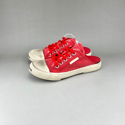 발렌시아가 남/녀 클래식 레드 스니커즈 - Unisex Red Sneakers - bal01614x