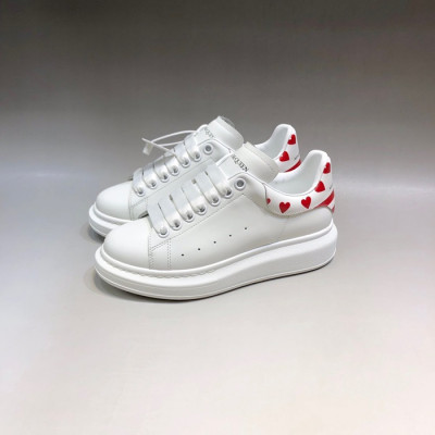 알렉산더맥퀸 남/녀 하트탭  스니커즈 - Unisex White Sneakers - alx0127x