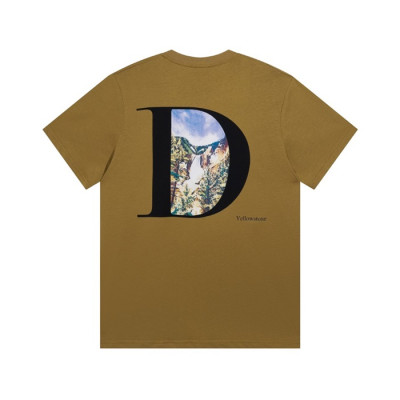 디올 남성 카멜 크루넥 반팔 티셔츠 - Dior Mens Camel Tshirts - dio1971x