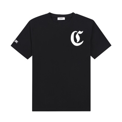 셀린느 남성 크루넥 블랙 반팔티 - Celine Mens Black Tshirts - cel436x