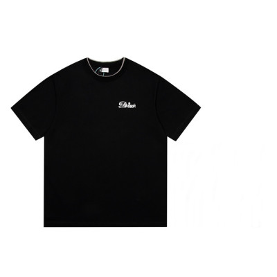 디올 남성 블랙 크루넥 반팔티 - Mens Black Tshirts - dio01982x