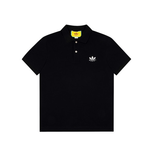 구찌 남/녀 블랙 폴로 반팔티 - Unisex Black Tshirts - guc04983x