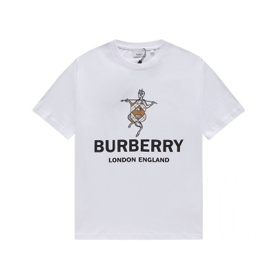 버버리 남성 화이트 크루넥 반팔티 - Mens White Tshirts - Bur04463x