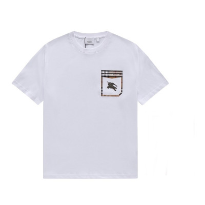 버버리 남성 화이트 크루넥 반팔티 - Mens White Tshirts - Bur04465x