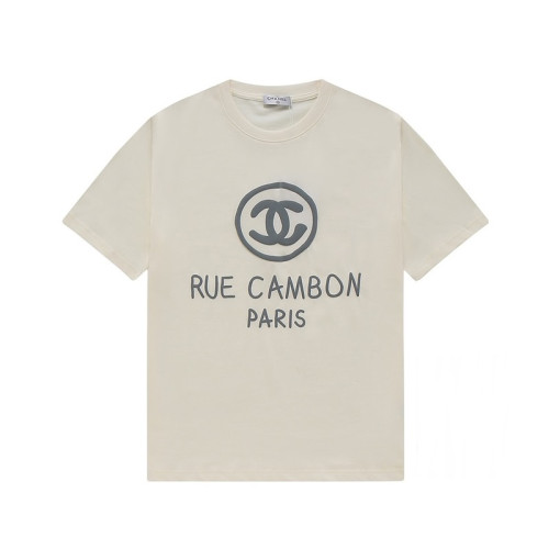 샤넬 남/녀 크루넥 아이보리 반팔티 - Unisex Ivory Tshirts - chl0911x
