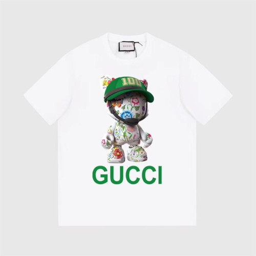 구찌 남/녀 화이트 크루넥 반팔티 - Unisex White Tshirts - guc04989x