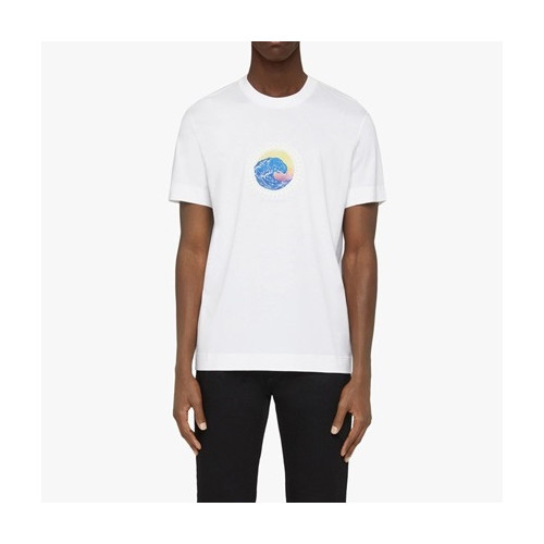 지방시 남성 크루넥 화이트 반팔티 - Mens White Tshirts - giv0792x