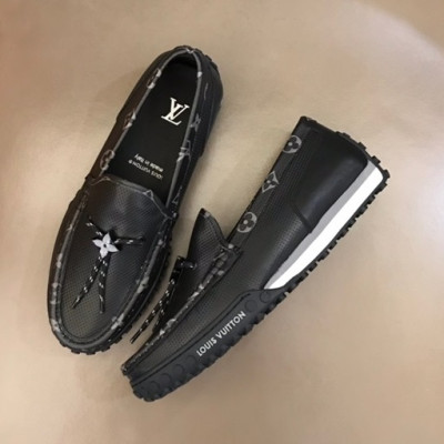 루이비통 남성 모노그램 블랙 로퍼 - Mens Black Loafer - lou05096x