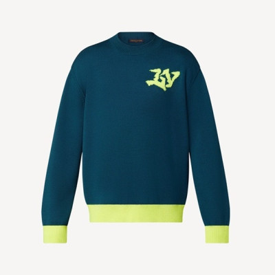 루이비통 남성 모던 그린 니트 - Mens Green Sweaters - lou05112x