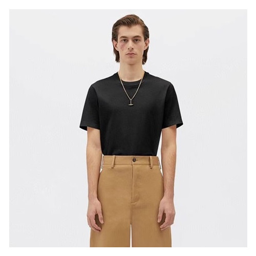 보테가 남성 크루넥 블랙 반팔티 - Mens Black Tshirts - bot0407x