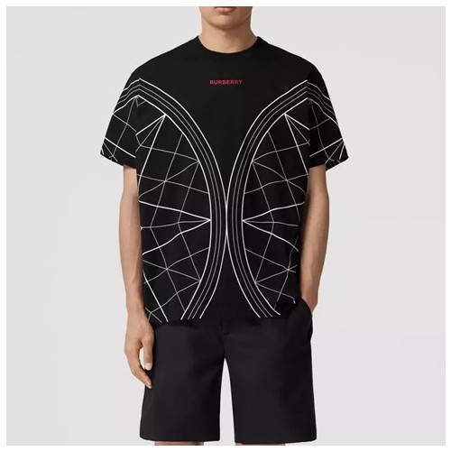 버버리 남성 블랙 크루넥 반팔티 - Mens Black Tshirts - Bur04473x