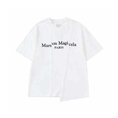 메종마르지엘라 남/녀 크루넥 화이트 반팔티 - Unisex White Tshirts - mai0095x