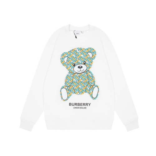버버리 남/녀 크루넥 화이트 맨투맨 - Unisex White Tshirts - bur04479x