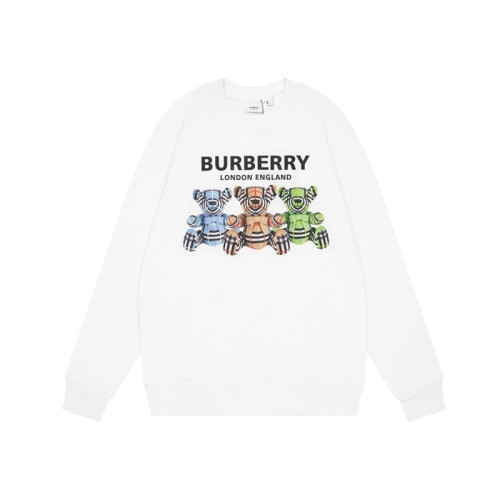 버버리 남/녀 크루넥 화이트 맨투맨 - Unisex White Tshirts - bur04484x