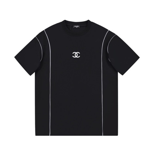 샤넬 남/녀 크루넥 블랙 반팔티 - Unisex Black Tshirts - chl0918x