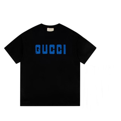 구찌 남/녀 블랙 크루넥 반팔티 - Unisex Black Tshirts - guc05068x