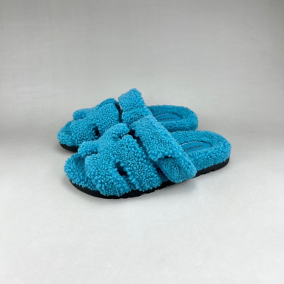 에르메스 남/녀 블루 퍼슬리퍼 - Unisex Blue Slippers - her0855x