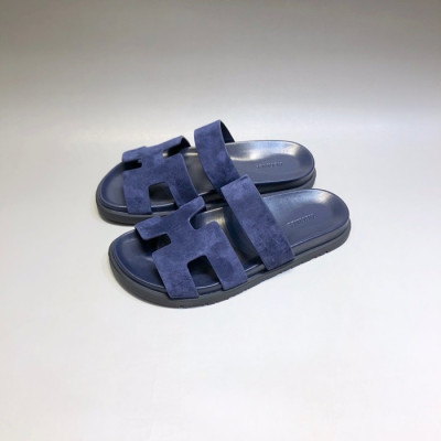 에르메스 남/녀 트렌디 네이비 슬리퍼 - Unisex Navy Slippers - her0863x