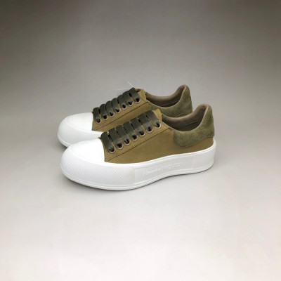 알렉산더맥퀸 남/녀 카키 스니커즈 - Unisex  Khaki Sneakers - alx0146x