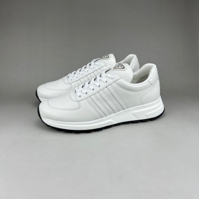 프라다 남성 클래식 화이트 스니커즈 - Mens White Sneakers - pra02774x