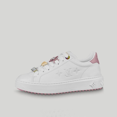 루이비통 남/녀 트렌디 화이트 스니커즈 - Unisex White Sneakers - lou05173x