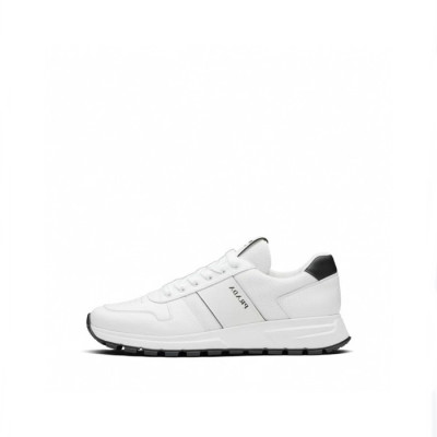 프라다 남성 클래식 화이트 스니커즈 - Mens White Sneakers - pra02783x