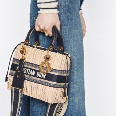 디올 여성 네이비 레이디백 - Womens Navy Lady Bag - dio02082x