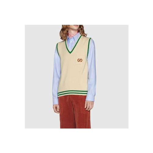 구찌 남성 아이보리 베스트 - Mens Ivory  Vest - guc05116x