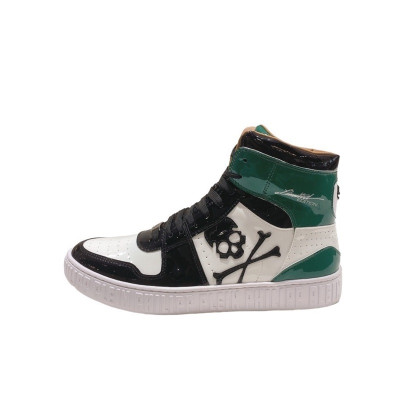 필립플레인 남성 하이탑 그린 스니커즈 - Mens Green Sneakers - phi0167x