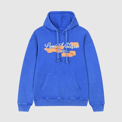 루이비통 남자 베이직 블루 후드티 - Unisex Blue Hoodie - lou05224x