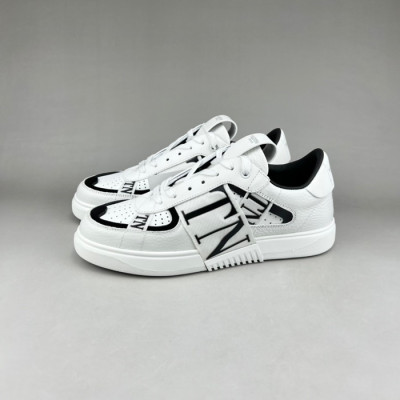 발렌티노 남/녀 Logo 화이트 스니커즈 - Unisex White Sneakers - val0300x