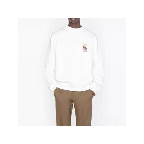 디올 남성 클래식 화이트 맨투맨 - Mens White Tshirts - dio02132x