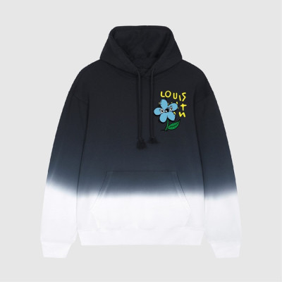 루이비통 남자 베이직 블랙 후드티 - Unisex Black Hoodie - lou05239x