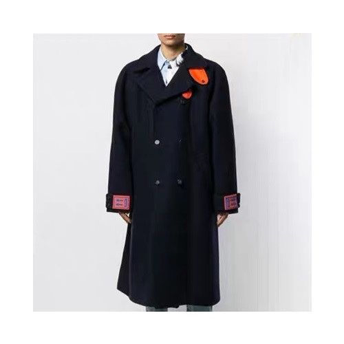 오프화이트 남성 캐쥬얼 네이비 코트 - Mens Navy Coats - off0844x