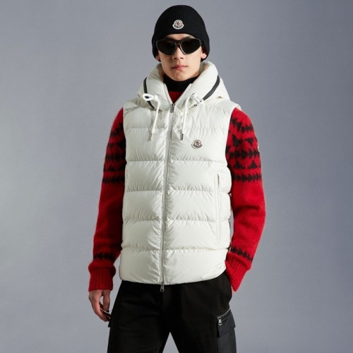 몽클레어 남성 화이트 다운 베스트 - Mens White Vest - moc02511x