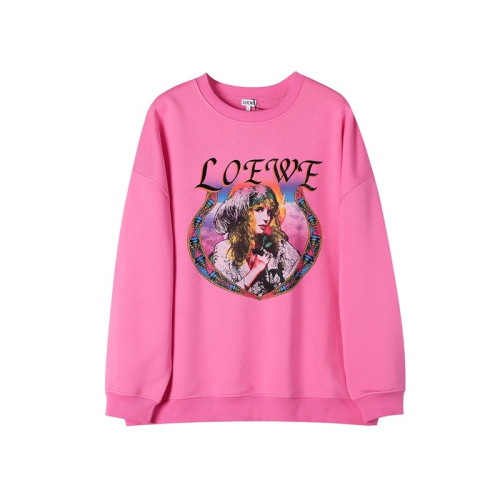 로에베 남/녀 클래식 핑크 맨투맨 - Unisex Pink Tshirts - loe0649x