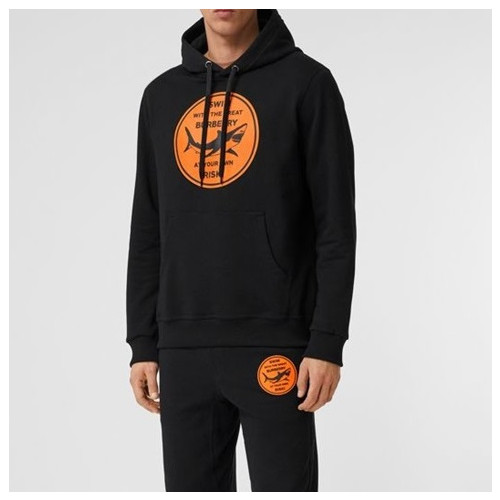 버버리 남/녀 클래식 블랙 후드티 - Unisex Black Hoodie - bur04510x