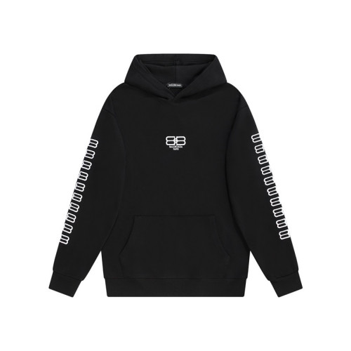 발렌시아가 남/여 캐쥬얼 블랙 후드티 - Unisex Black Hoodie - bal01694x