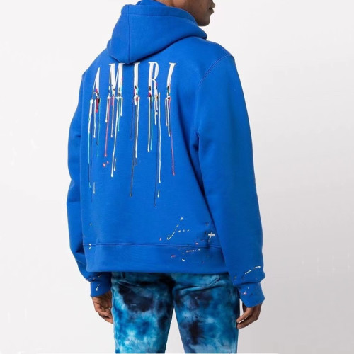 아미리 남성 캐쥬얼 블루 후드티 - Amiri Mens Blue Hoodie - amr0372x