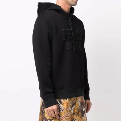 펜디 남성 캐쥬얼 블랙 후드티 - Fendi Mens Black Hoodie - fen01292x