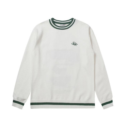 디올 남성 크루넥 화이트 스웨터 - Dior Mens White Sweaters - dio02148x