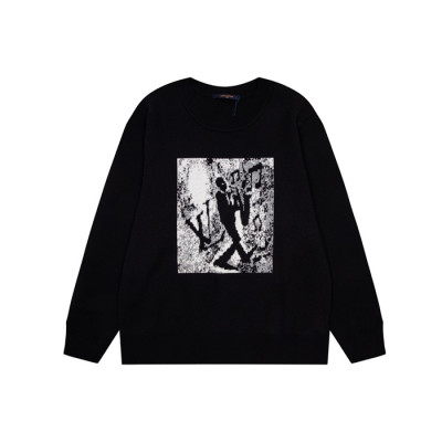 루이비통 남성 모던 블랙 니트 - Louis vuitton Mens Black Sweaters - lou05275x