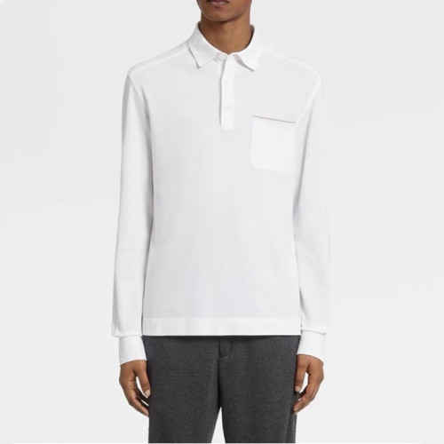 제냐 남성 화이트 폴로 맨투맨 - Zegna Mens White Tshirts - zeg0401x