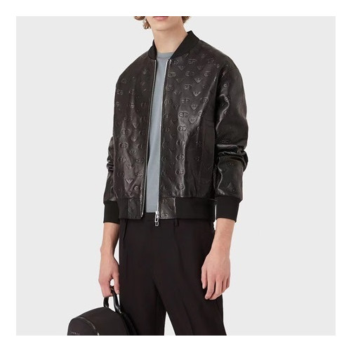 알마니 남성 블랙 가죽 자켓 - Armani Mens Black Jackets - arm0920x