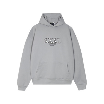 발렌시아가 남/녀 캐쥬얼 그레이 후드티 - Balenciaga Unisex Gray Hoodie - bal01720x