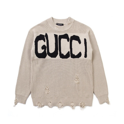 구찌 남성 베이지 크루넥 니트 - Gucci Mens Beige Knits - guc05258x