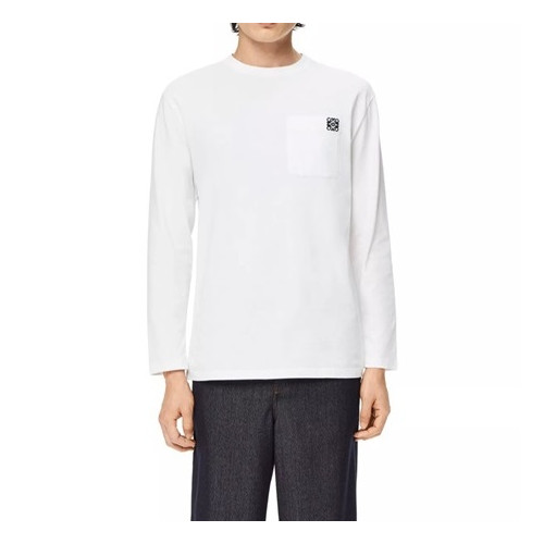 로에베 남성 클래식 화이트 맨투맨 - Loewe Mens White Tshirts - loe0657x