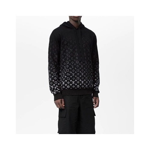 루이비통 남자 베이직 블랙 후드티 - Louis vuitton Mens Black Hoodie - lou05322x